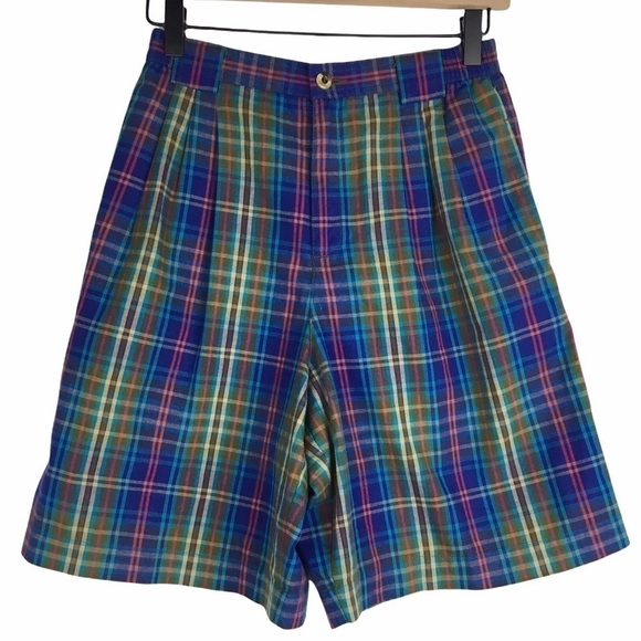 Liz Claiborne Pants - LIZSPORT Vintage Shorts Plaid High Waist Grandmacore Cabincore Petite Size 6P
